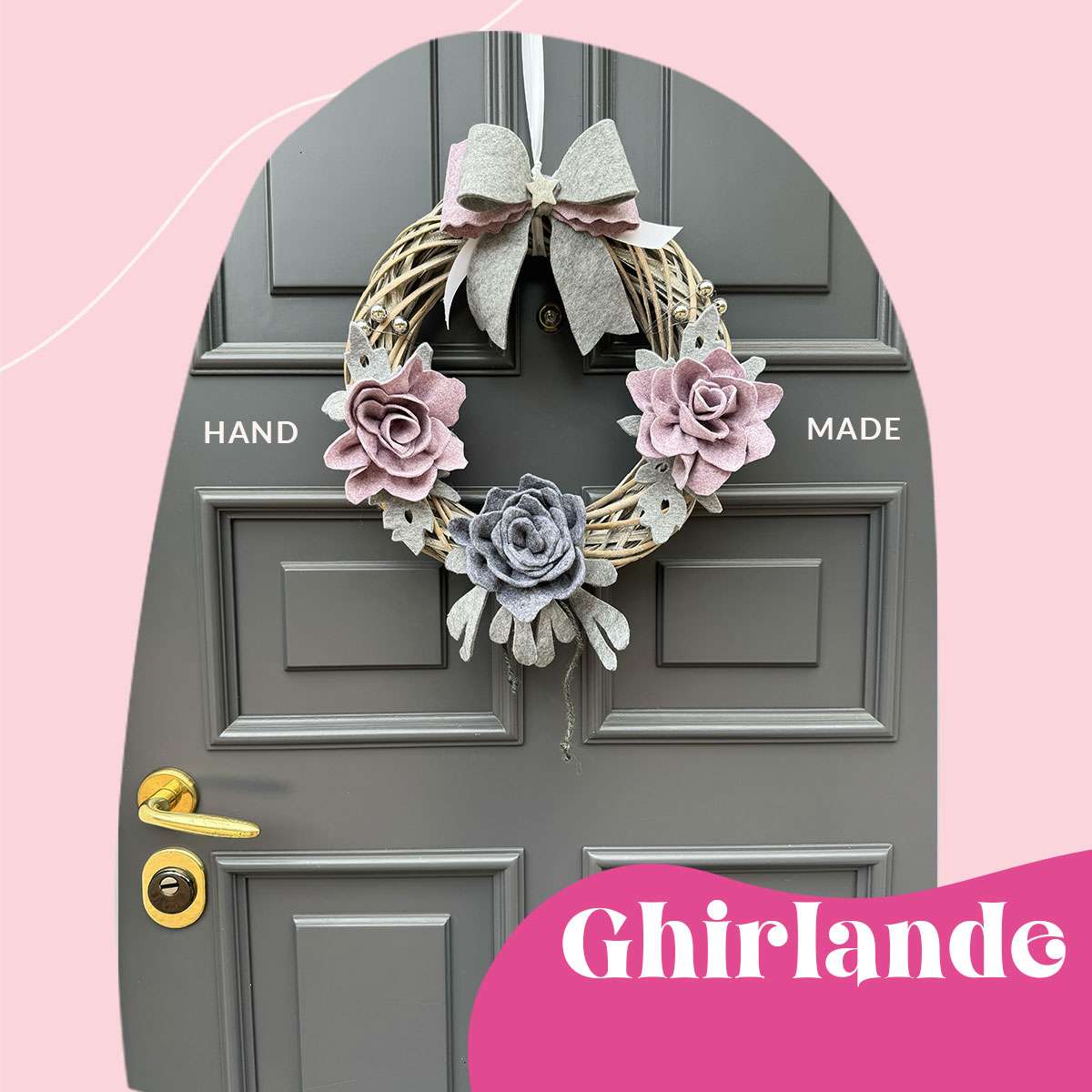 ghirlande fatte a mano in pannolenci per natale per decorare casa collezione natalizia idee regalo
